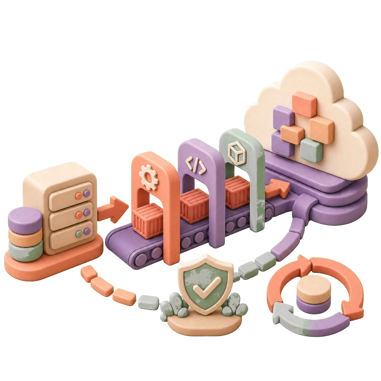3D automated delivery pipeline and cloud migration scene