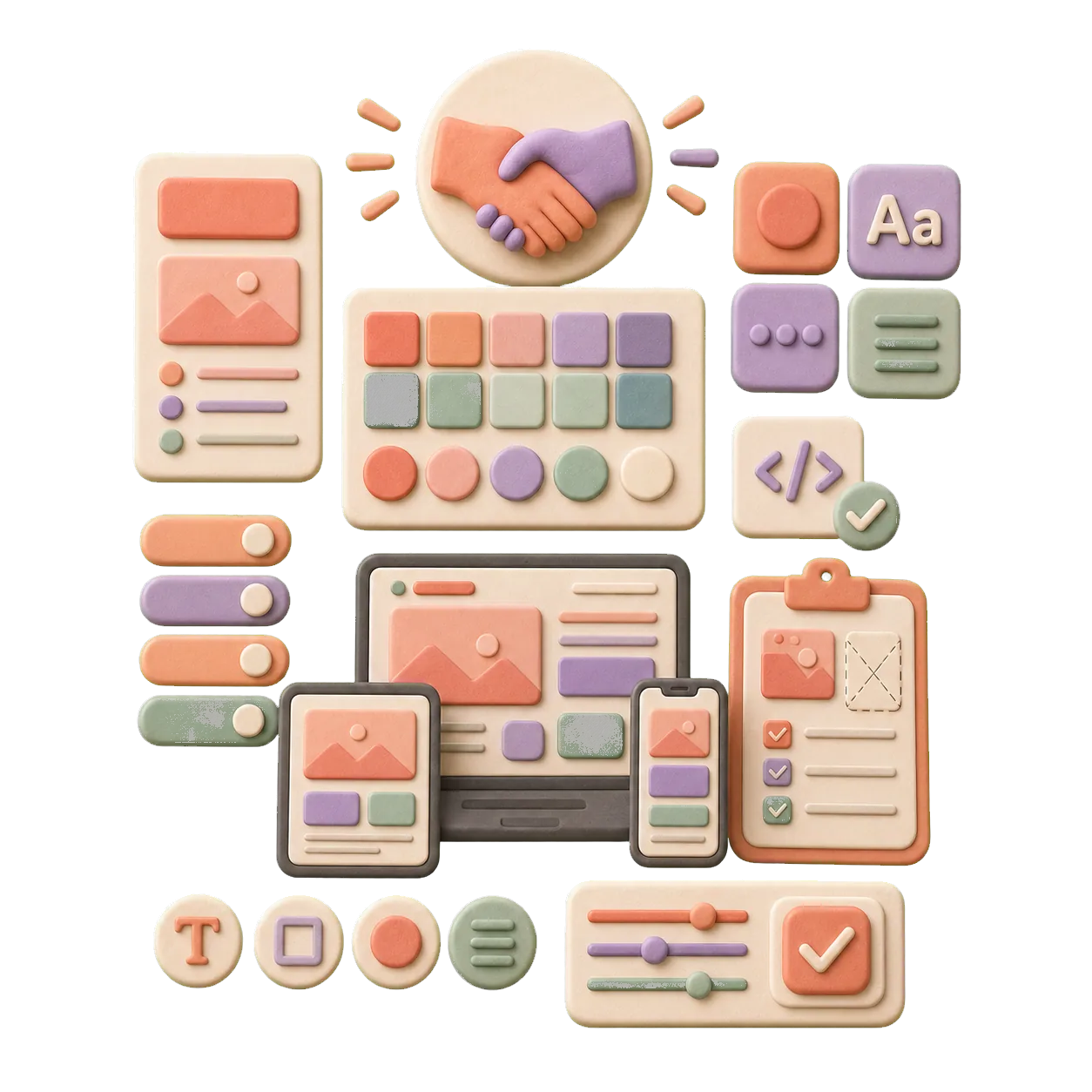 3D design system and engineering handoff scene